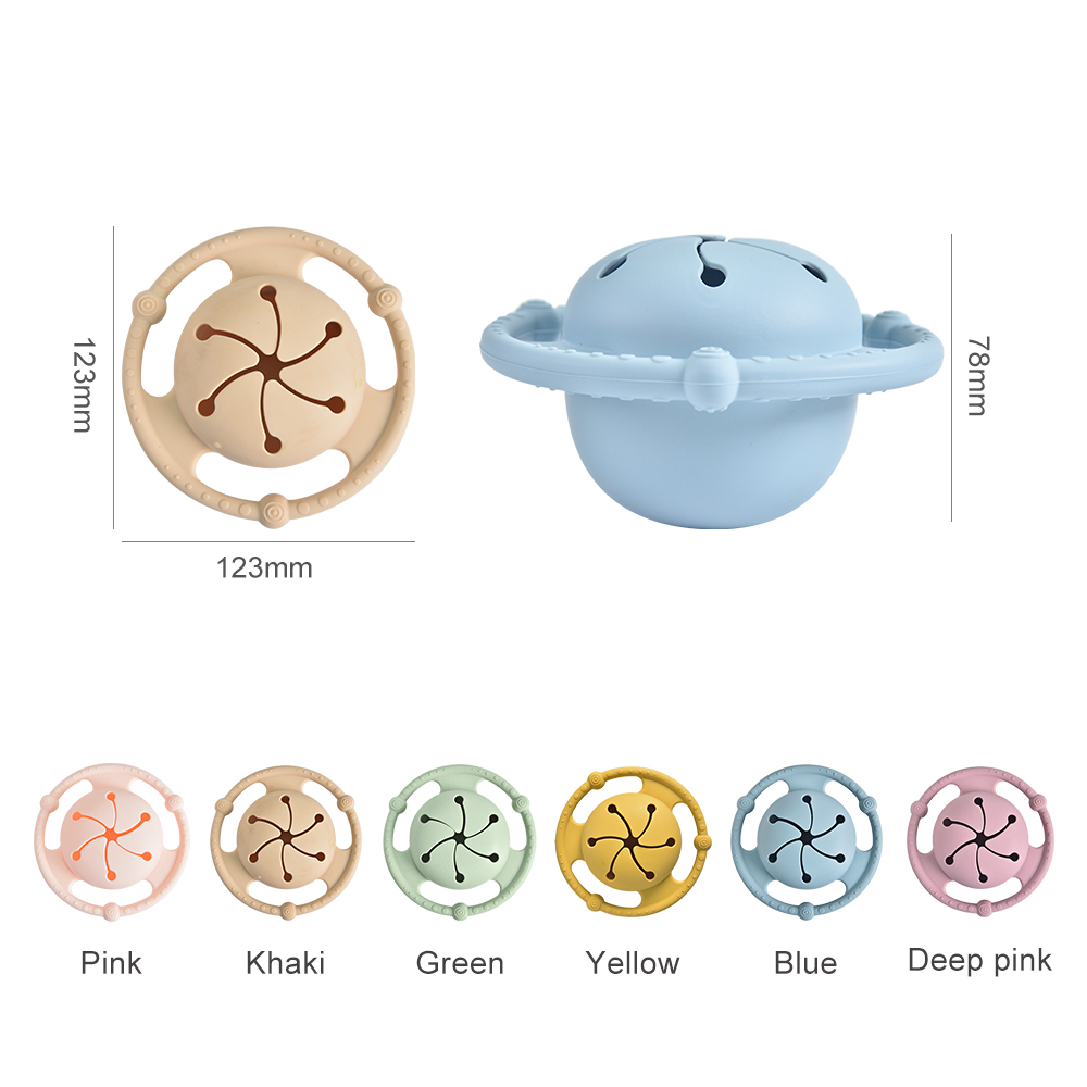 Bpa Free Food Grade Toddler Infant Training Food Snack Cup Non Spill Sublimation Baby Silicone Sippy Cup With Ring handles